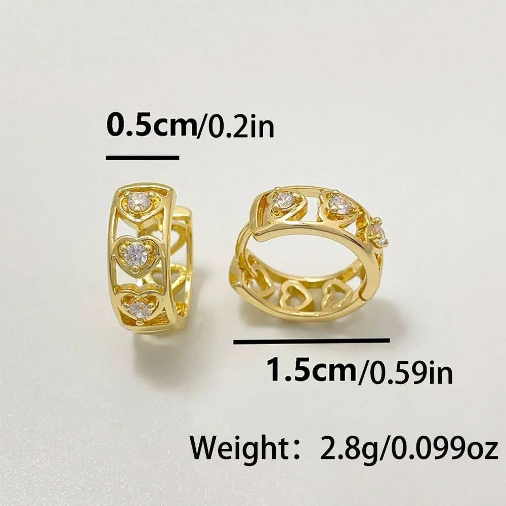 10 Pairs Cubic Zirconia Earrings Studs dangle earrings silver earring set 925 Sterling Silver Earring for Women Men teardrop earrings for women heart earrings