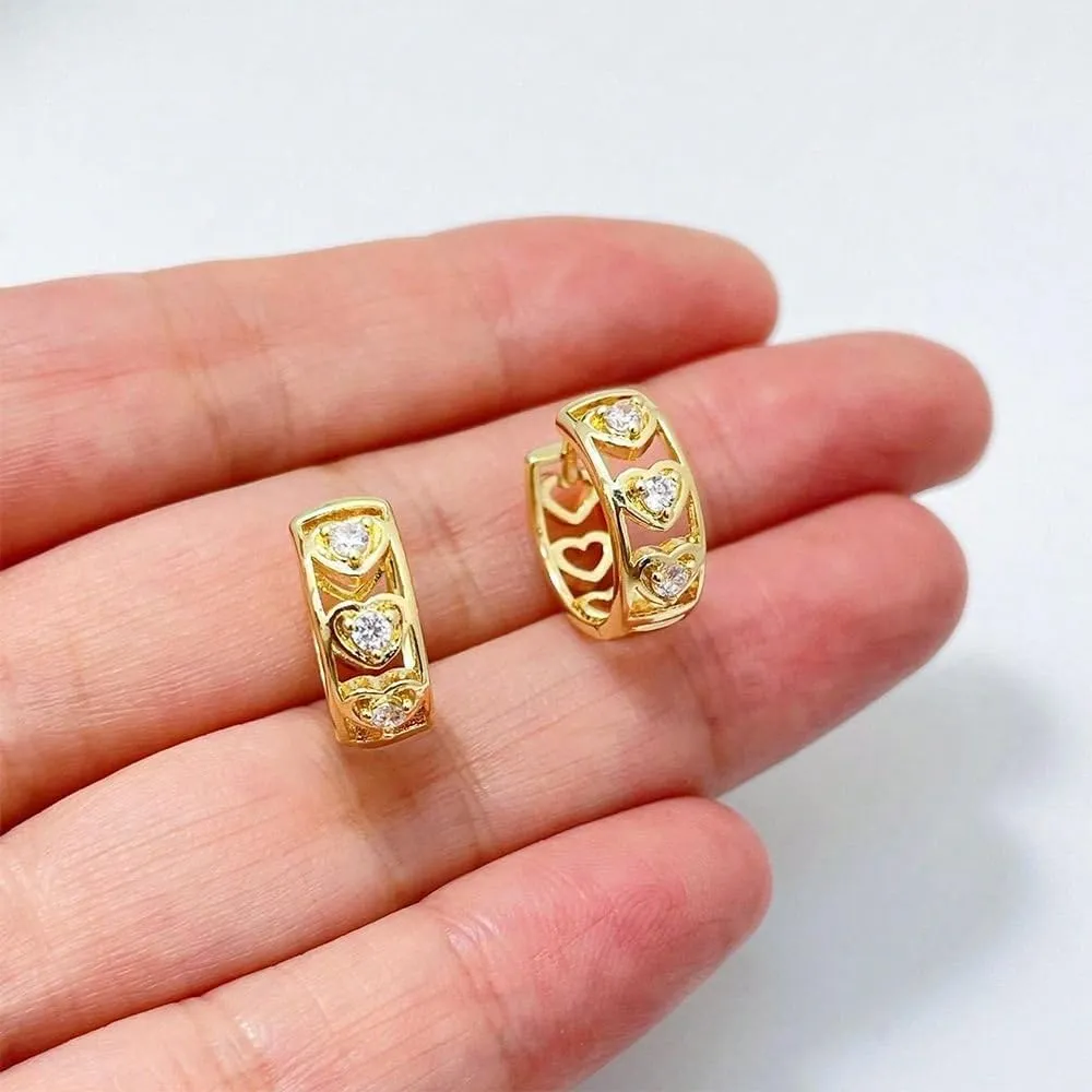 10 Pairs Cubic Zirconia Earrings Studs dangle earrings silver earring set 925 Sterling Silver Earring for Women Men teardrop earrings for women heart earrings