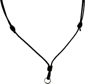 10 pcs Thick 1.5 MM. Black Umbrella Cord Rope Handmade craft Adjustable Necklaces With metal Loop Amulet Boho Fashion Accessory For Unisex, Gift Size 16-30 Inches