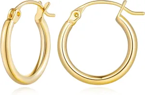 14K Gold Hoop Earrings, Huggie Hoop Earrings for Women, Mothers Day Valentines Anniversary Birthday Gifts for Wife, Jewelry Gifts for Women Mom Her