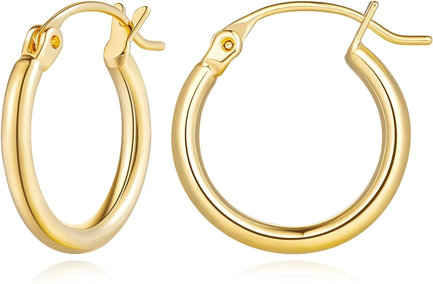 14K Gold Hoop Earrings, Huggie Hoop Earrings for Women, Mothers Day Valentines Anniversary Birthday Gifts for Wife, Jewelry Gifts for Women Mom Her
