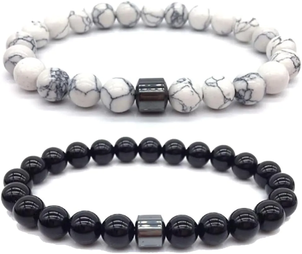 2 Pcs Smoking Cessation Bracelet Set for Men Anti Anxiety Smoking Cessation Bracelet Quit Smoking Protection Bracelet Tigers Eye Black Obsidian Bracelet Smoke Therapy Bracelet Spiritual Bracelets Stress Relief Bracelet