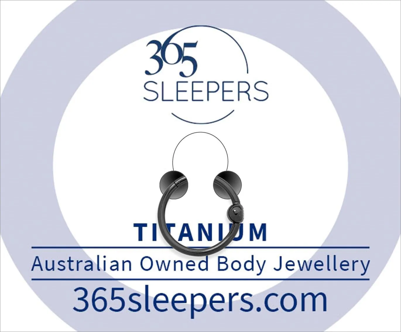 365 Sleepers Titanium Implant Grade 18G Gem BCR Ball Closure Septum Jewelry Hinged Segment Ring Body Piercing Hoop Lip Rings Helix Cartilage Rook Sleeper Earrings 6mm  10mm