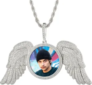 3UMeter Custom Necklace Picture Necklace Memory Pendant with Chain Personalized Photo Pendant Gifts for Him Gifts for Her 18k Gold Hip Hop Jewelry