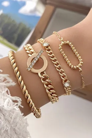 4 Strand Gold Bracelets