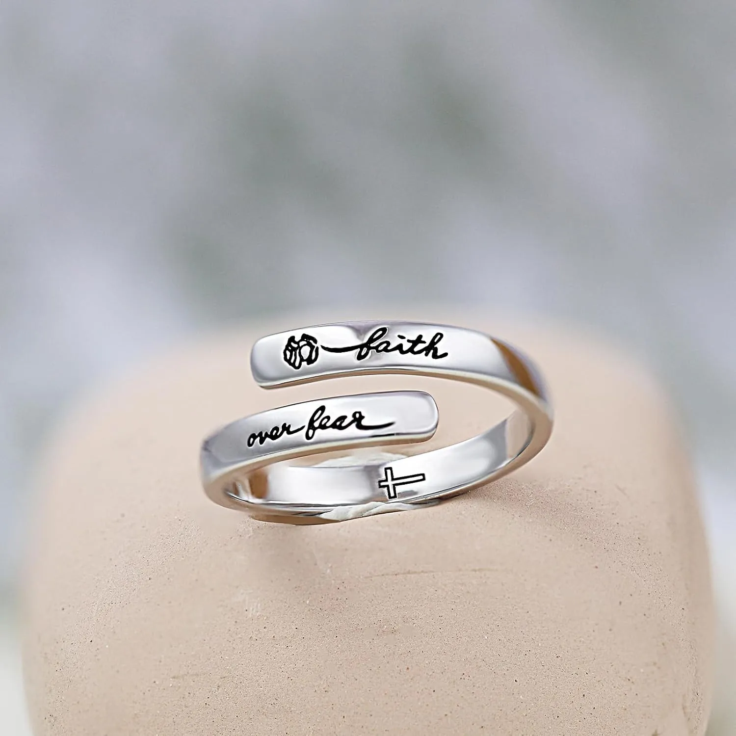 925 Sterling Silver Inspirational Rings for Women Hope Rings Encouragement Jewelry
