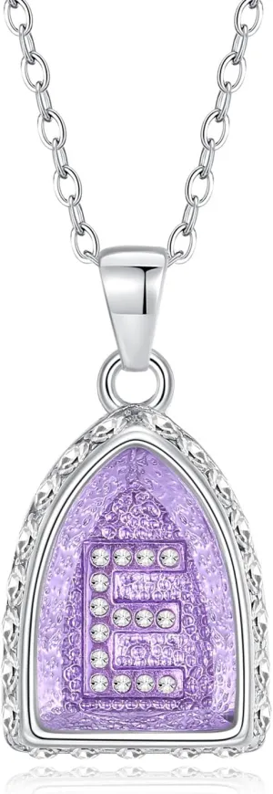 Ahiller Initial Necklace,18 3''Crystal Diamond Letter Pendant Name Alphabet Jewelry for Women