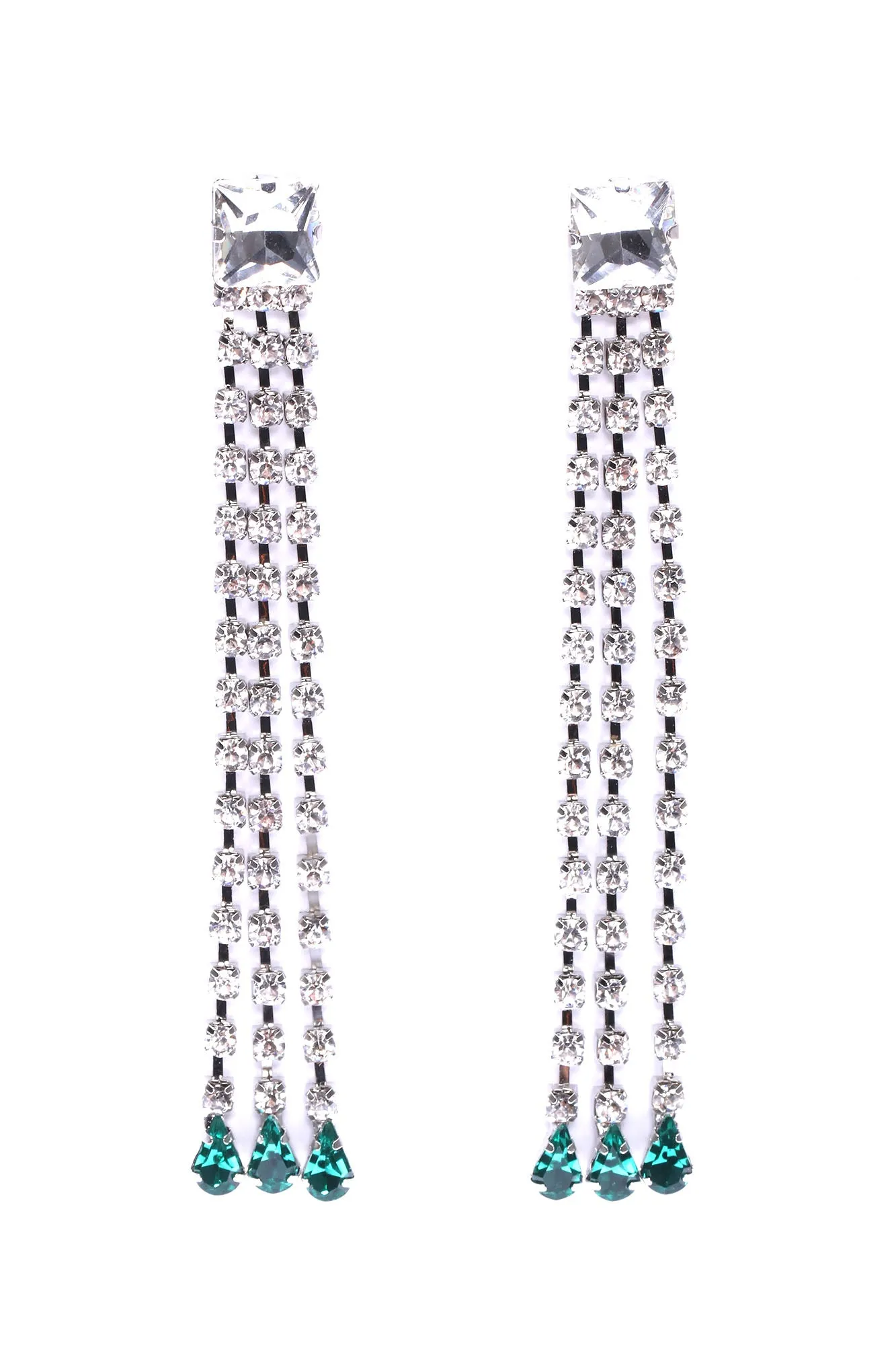 Always Extra Earrings - Silver/Green