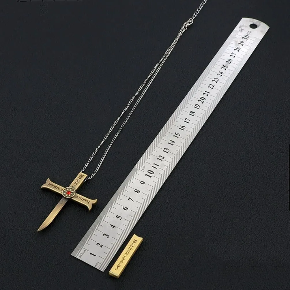 Anime A Piece Necklace for Women Men Dracule Mihawk Cross Metal Necklaces Jewelry Pendant Chains Choker Collares Gift