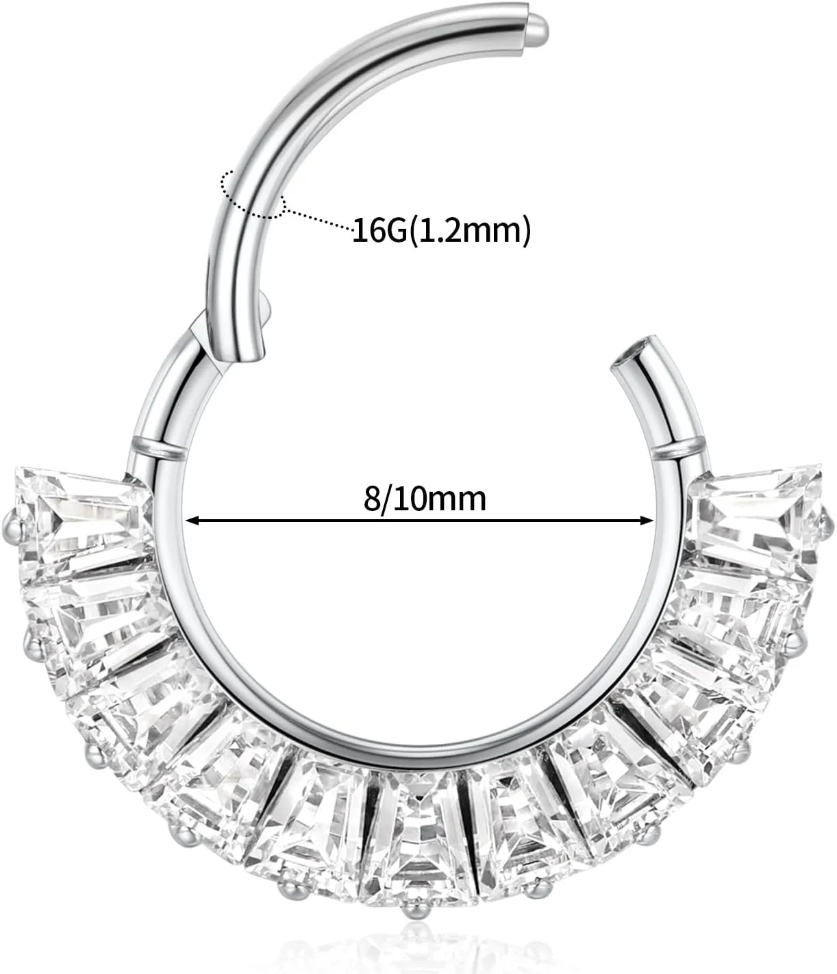 AROWRO Septum Jewelry 16G 316L Surgical Steel Septum Ring Nose Rings Hoops for Men Women Septum Piercing Jewelry Daith Earring Cartilage Tragus Rook Ear Lobe Piercing Jewerly