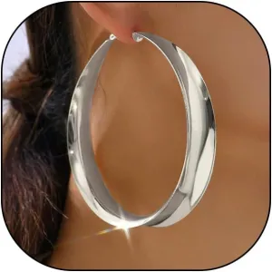 Big Gold Chunky Hoops Earrings for Women Trendy Large Wide Post Thick Drop Dangle Earrings Minimalist Statement Earrings Party Jewelry Gift
