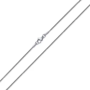 Bling Jewelry Strong 1.5MM Silver Tone Stainless Steel 8 Sided Snake Chain Necklace for Women and Men Thin Magic Design Available in 16 18 20 24 30 Inch