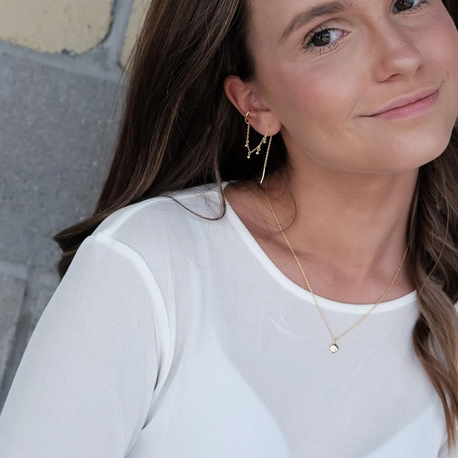 BLOSSOM & HUE 18K Gold Plated Delicate Charm Gold Necklaces | Tiny Pendant Layering Chain | Dainty Gift For Her Minimalist Jewelry