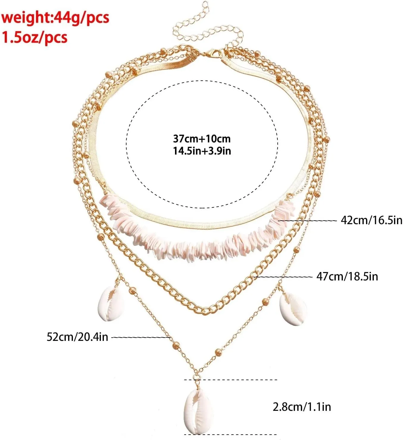 Bohemian Puka Shell Necklace For Women Layered Sequins Starfish Conch Seashell Choker Necklaces Summer Beach Holiday Beach Surfer Jewelry Gifts