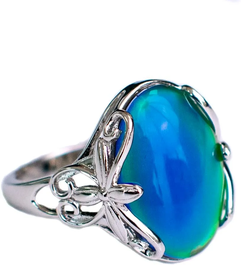 Butterfly Sterling Silver Mood Ring for Women | Color Changing Mood Rings