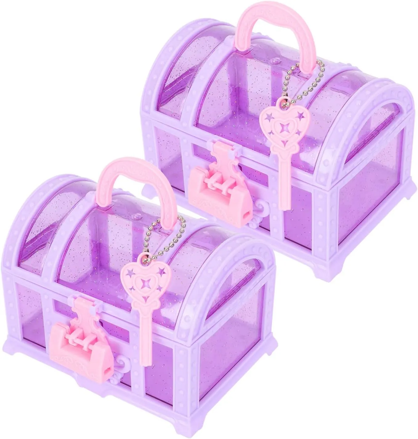 Childrens Jewelry Box 2Pcs Jewelry little girl treasure box pretend treasure box baby girl treasure chest Box Toy Princess Jewelry Organizer