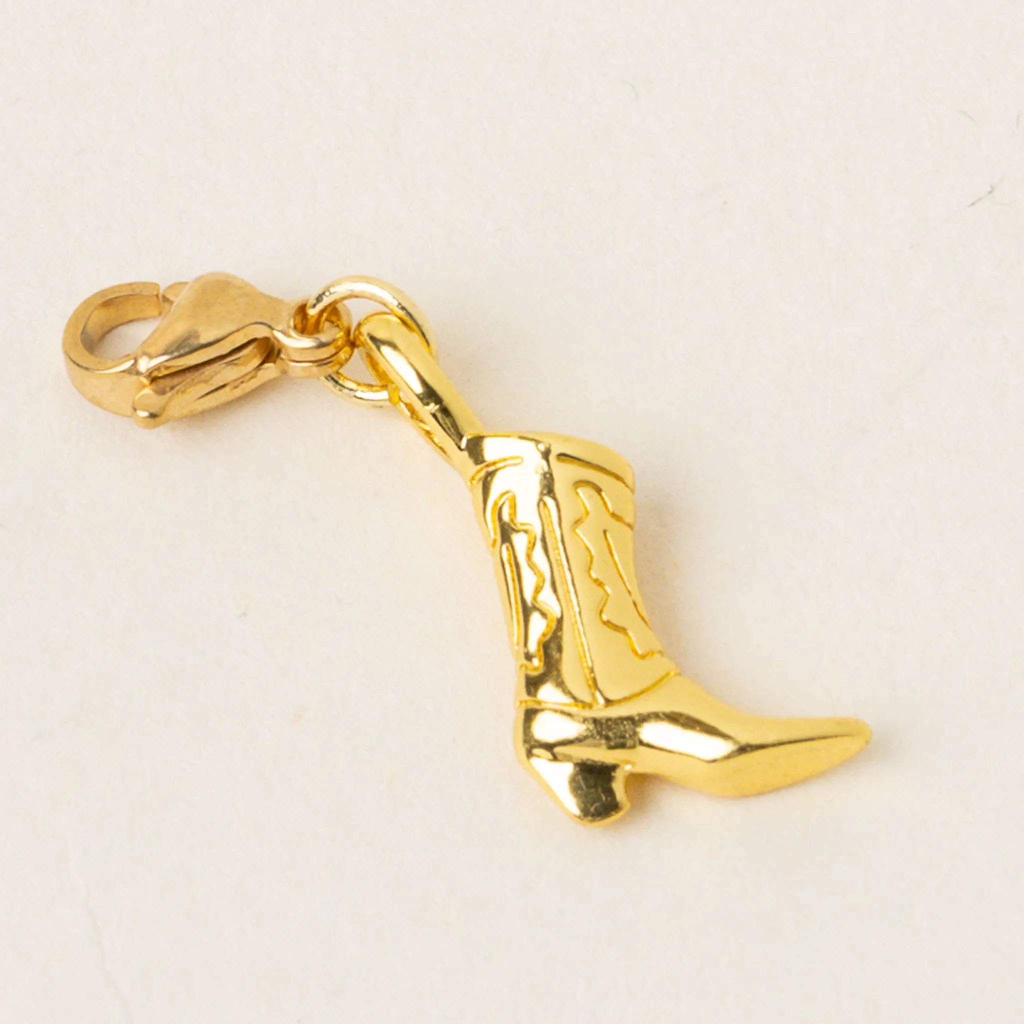 Cowgirl Boot Jewelry Charm With Clip