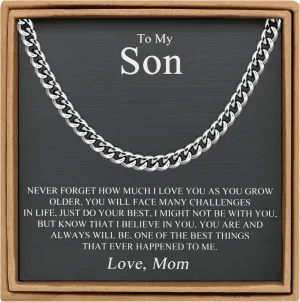    Cuban Link    Boys Stainless Steel Necklaces Valentine's Day Birthday Christmas GIfts for Boyfriend Son Husband Grandson Dad 6MM 10MM Width 18 22 26 Inches Chain Jewelry