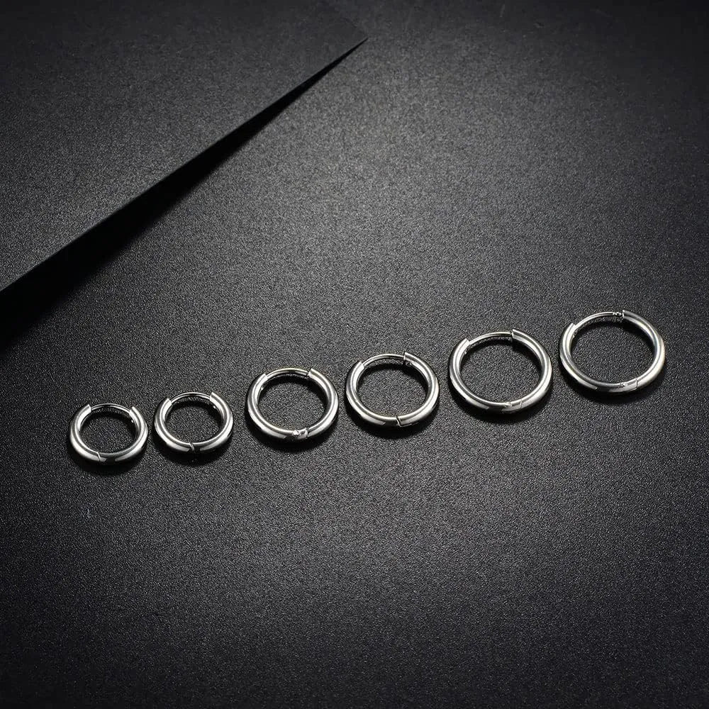 Dainty 8 Pairs Surgical Stainless Steel Earrings 14K Gold Plated Hoop Earrings CZ Stud Earrings for Women Men Lightweight Hypoallergenic Earrings Sets for Multiple Piercing,Suitable for Cartilage,Helix,Lobe,First Hole,Second Hole,Third Hole