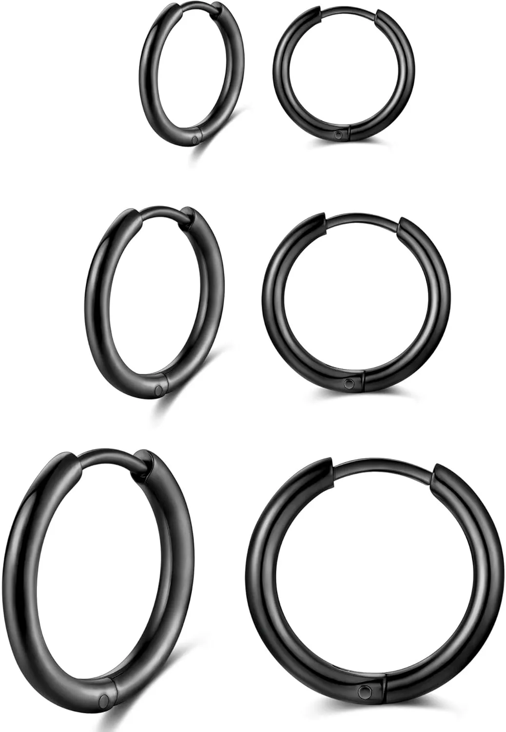 Dainty 8 Pairs Surgical Stainless Steel Earrings 14K Gold Plated Hoop Earrings CZ Stud Earrings for Women Men Lightweight Hypoallergenic Earrings Sets for Multiple Piercing,Suitable for Cartilage,Helix,Lobe,First Hole,Second Hole,Third Hole