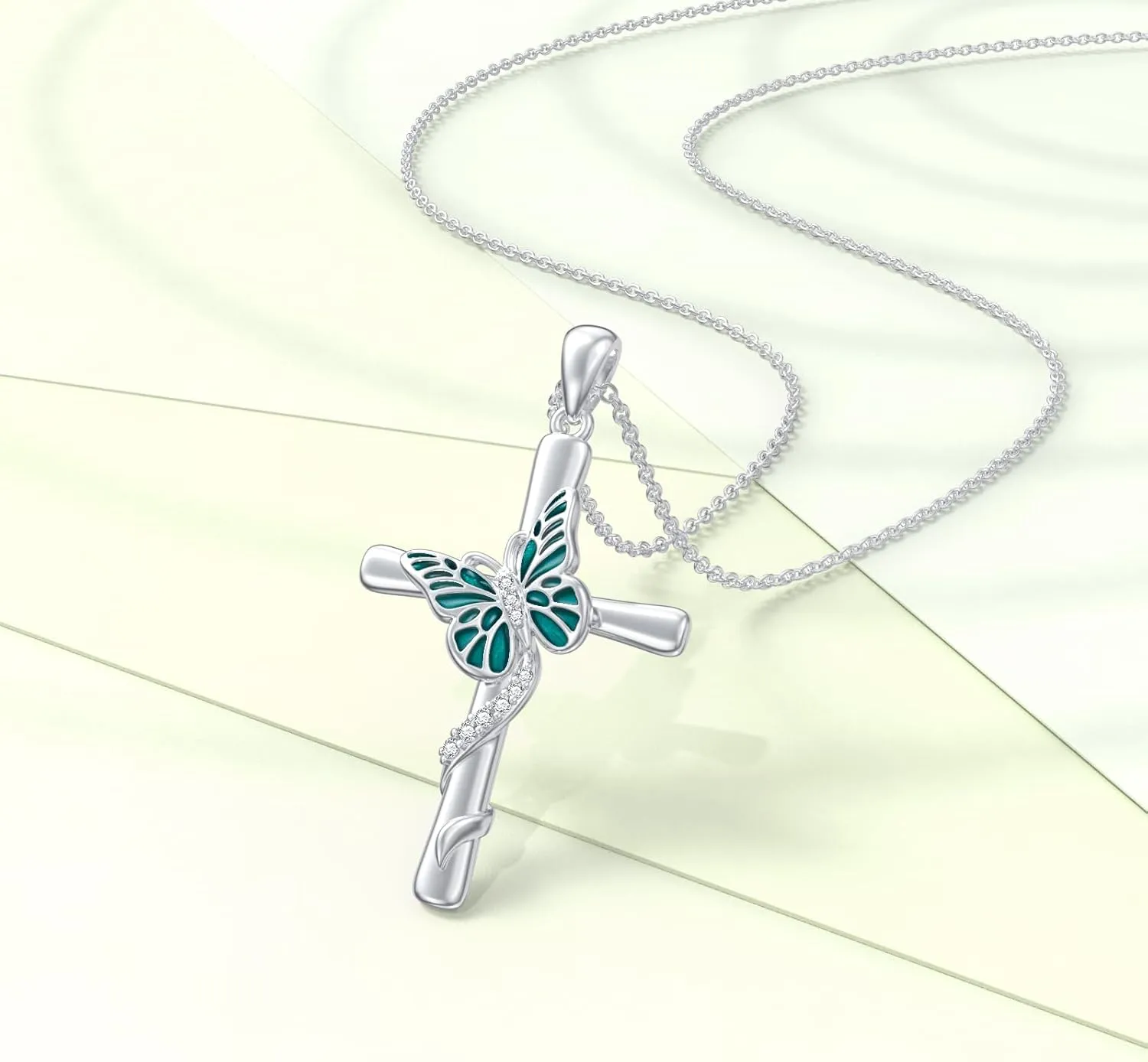 Diamond Cross Necklace for Women 925 Sterling Silver Infinity/Butterfly/Heart/Jerusalem Cross Graduation Friendship Necklace Talisman Diamond Jewelry Pendant for Women