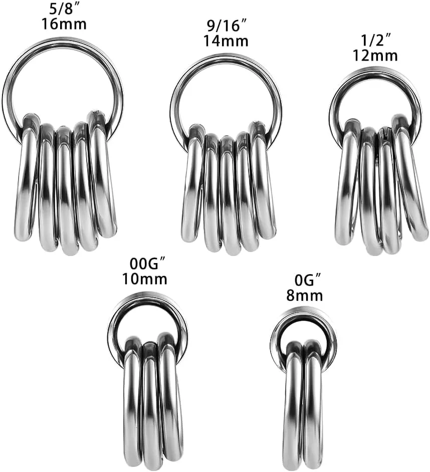 DOEARKO 2PCS Ear Gauges Cool Bat Saddle Ear Plugs Tunnels 316 Stainless Steel Hypoallergenic Earrings Gauges for Ears Expander Body Piercing Jewelry