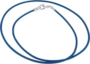 DragonWeave Sterling Silver 1.8mm Fine Royal Blue Leather Cord Necklace - Any Length