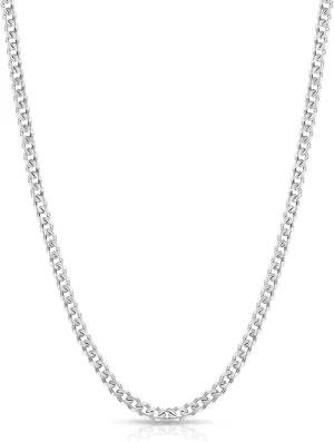 Fiusem 3.5mm Cuban Link Chains for Men, Silver Tone/Black/14K Gold Plated Stainless Steel Necklace Chain, Mens Necklace 16, 18, 20, 22, 24, 26, 28 Inch