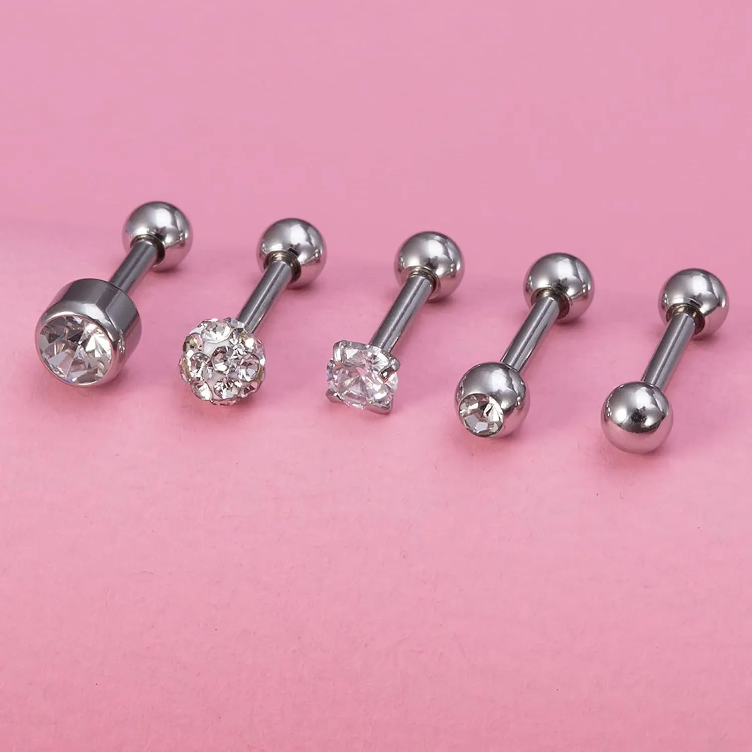 Flat Back Stud Earrings for Women Heart Titanium Earrings for Sensitive Ears Screw Back Stud Earrings Hypoallergenic 20G Flat Back Stud Earrings