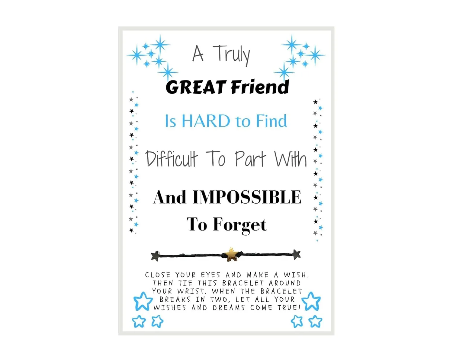 Friend Gift, A Great Friend, Friendship Bracelet, Friendship Wish Bracelet, Friendship, Gift for friend
