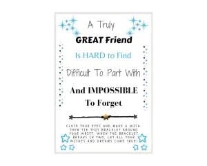 Friend Gift, A Great Friend, Friendship Bracelet, Friendship Wish Bracelet, Friendship, Gift for friend