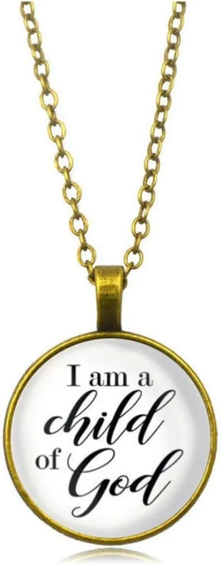 Fuqimanman2020 Bible Verse Christian Cross Necklace I Am A Child of God NecklaceBaptism Gifts, Communion GiftsBaby Shower, Godchild Women Teen Girl Gift
