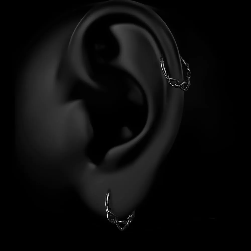 G23 Titanium Septum Ring Hoop,16G ASTM F136 Titanium Nose rings Jewelry Clicker Cartilage Earring Hinged Segment Daith Piercing Black silver gold 1PCS