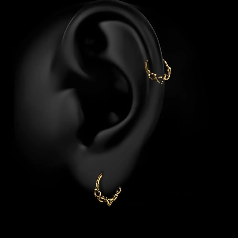 G23 Titanium Septum Ring Hoop,16G ASTM F136 Titanium Nose rings Jewelry Clicker Cartilage Earring Hinged Segment Daith Piercing Black silver gold 1PCS