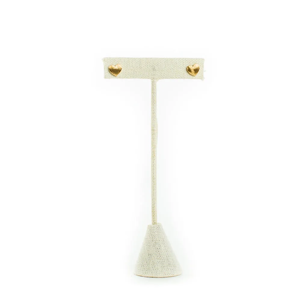 Gold Dipped Heart Stud Earring