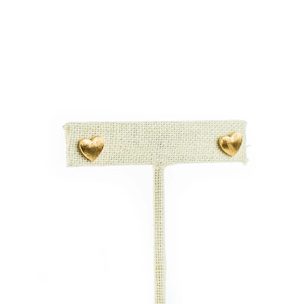 Gold Dipped Heart Stud Earring