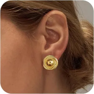 Gold Hoop Earrings for Women,Dainty Chunky Gold Earrings 14k Gold Plated Hypoallergenic Claw CZ Huggie Earrings Small Hoop Earrings for Women Trendy Simple Hoop Earrings Gold Jewelry Gifts