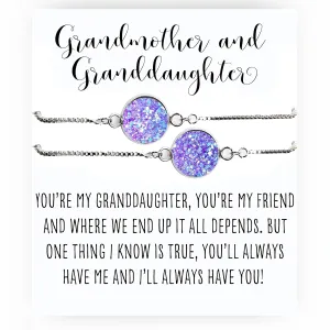 Grandmother and Granddaughter Matching Bracelets- Best Friend Bracelet- Friendship Bracelet- Minimalist Bracelet- Gifts for Best Friend- Box Chain Bracelet