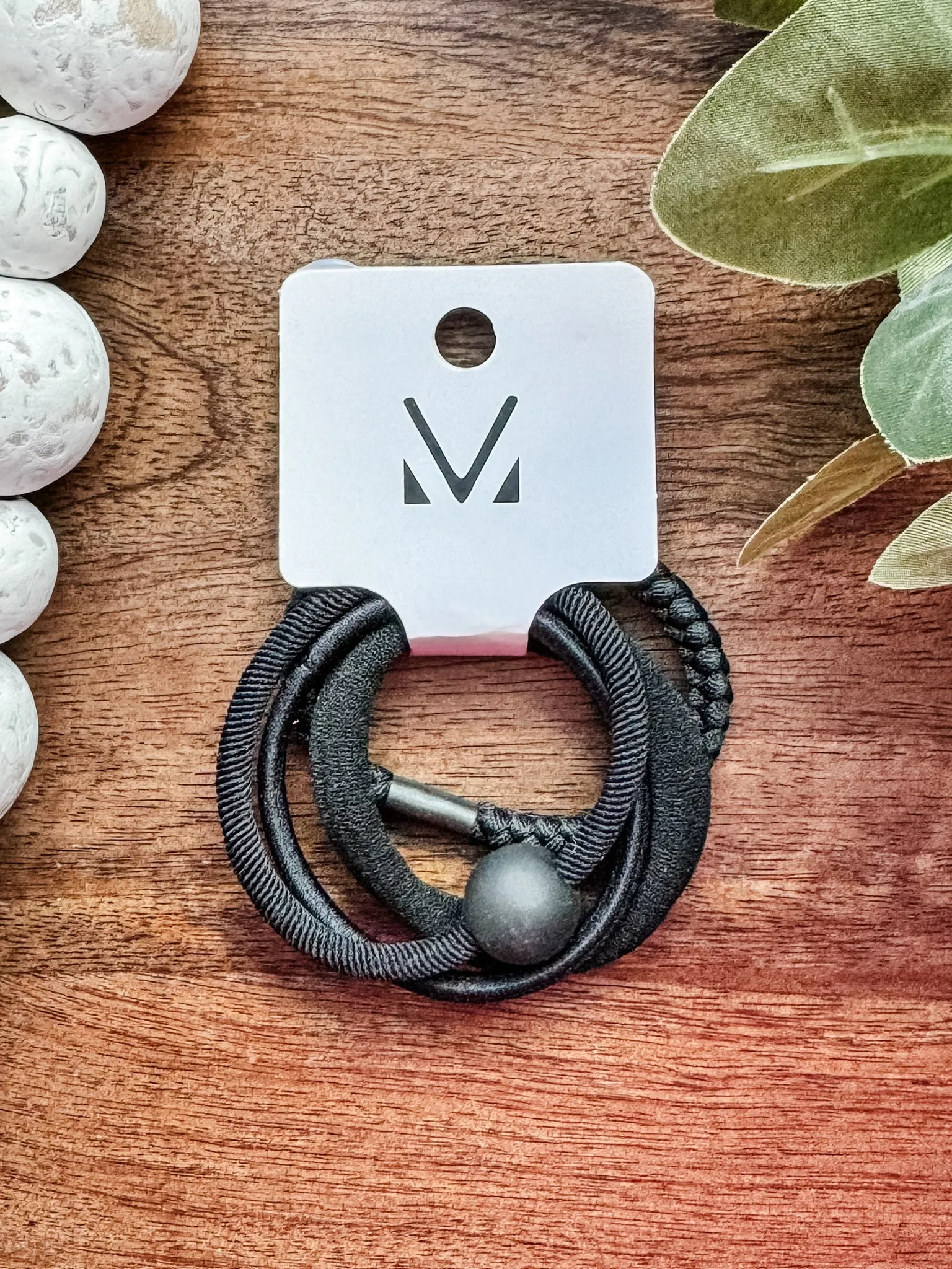 Hair Tie Bracelet Sets - Ball Accent