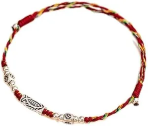 Handmade Braided Chinese koi Matching Couple Bracelets | His and Hers Red String of Fate Good Luck Protection Bracelets for Lover | Feng Shui Jewelry Gifts