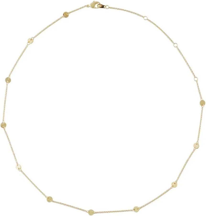 HONEYCAT Milky Way Disc Chain Necklace in Gold, Rose Gold, or Silver | Minimalist, Delicate Jewelry
