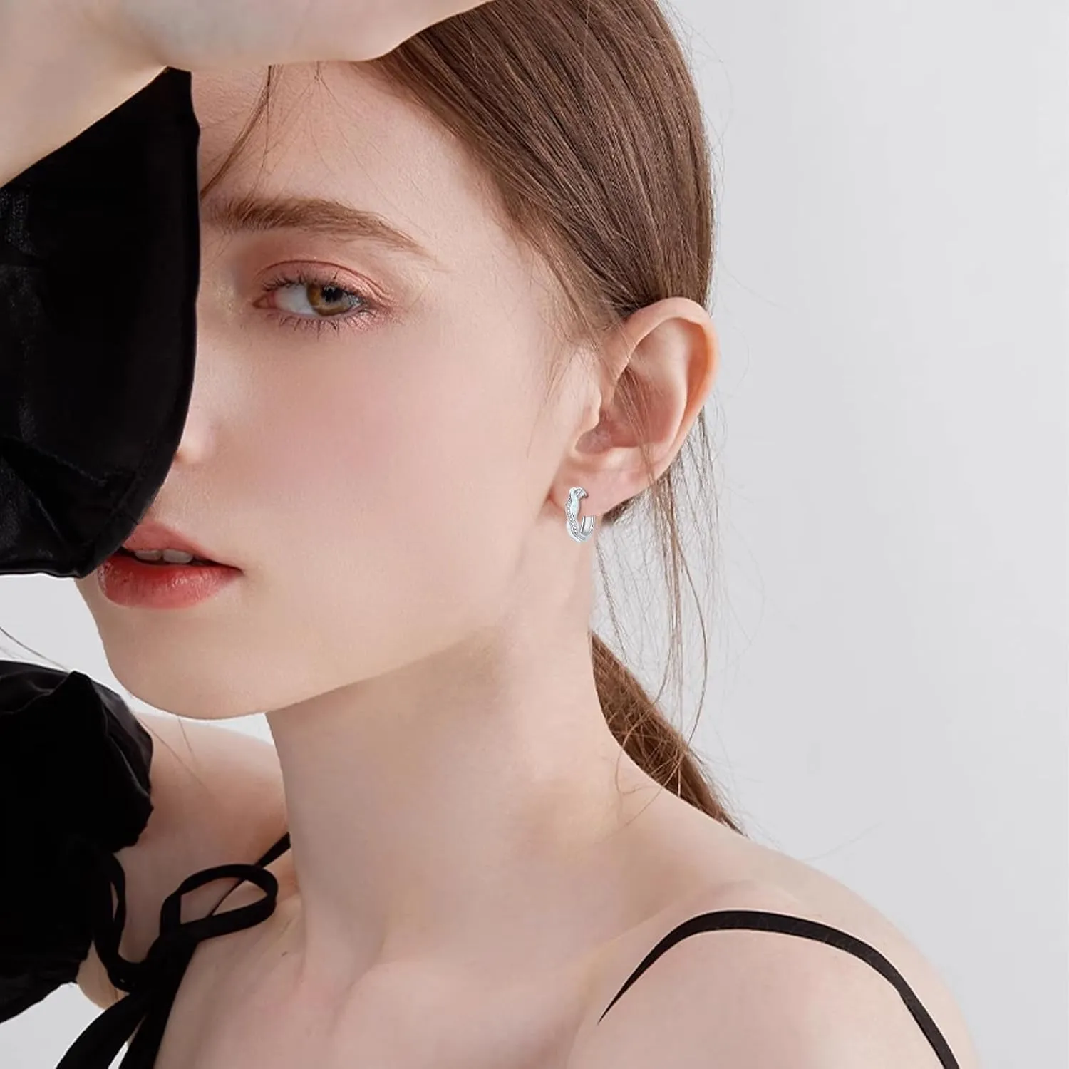 Hoop Earrings for Women S925 Sterling Silver Opal Earrings Cubic Zirconia Hypoallergenic Earrings for Women Popular silver earringss Jewelry Gift