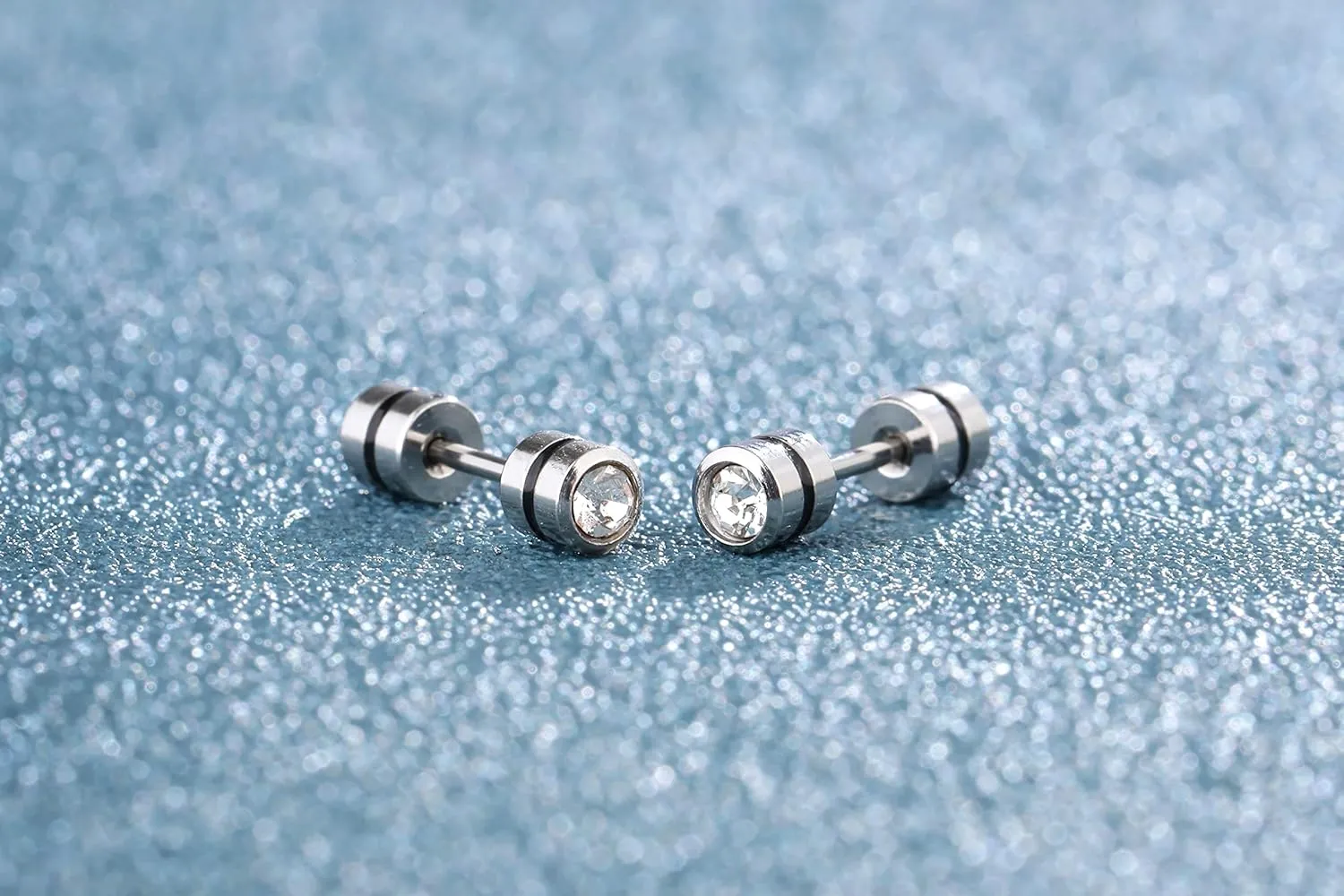 Hopply 3 Pairs Hypoallergenic Titanium Screw Back Earrings Cubic Zirconia Studs for Women Men,20G 20G Helix Piercing Post Surgical Stainless Steel Cartilage Earrings for Sensitive Ears