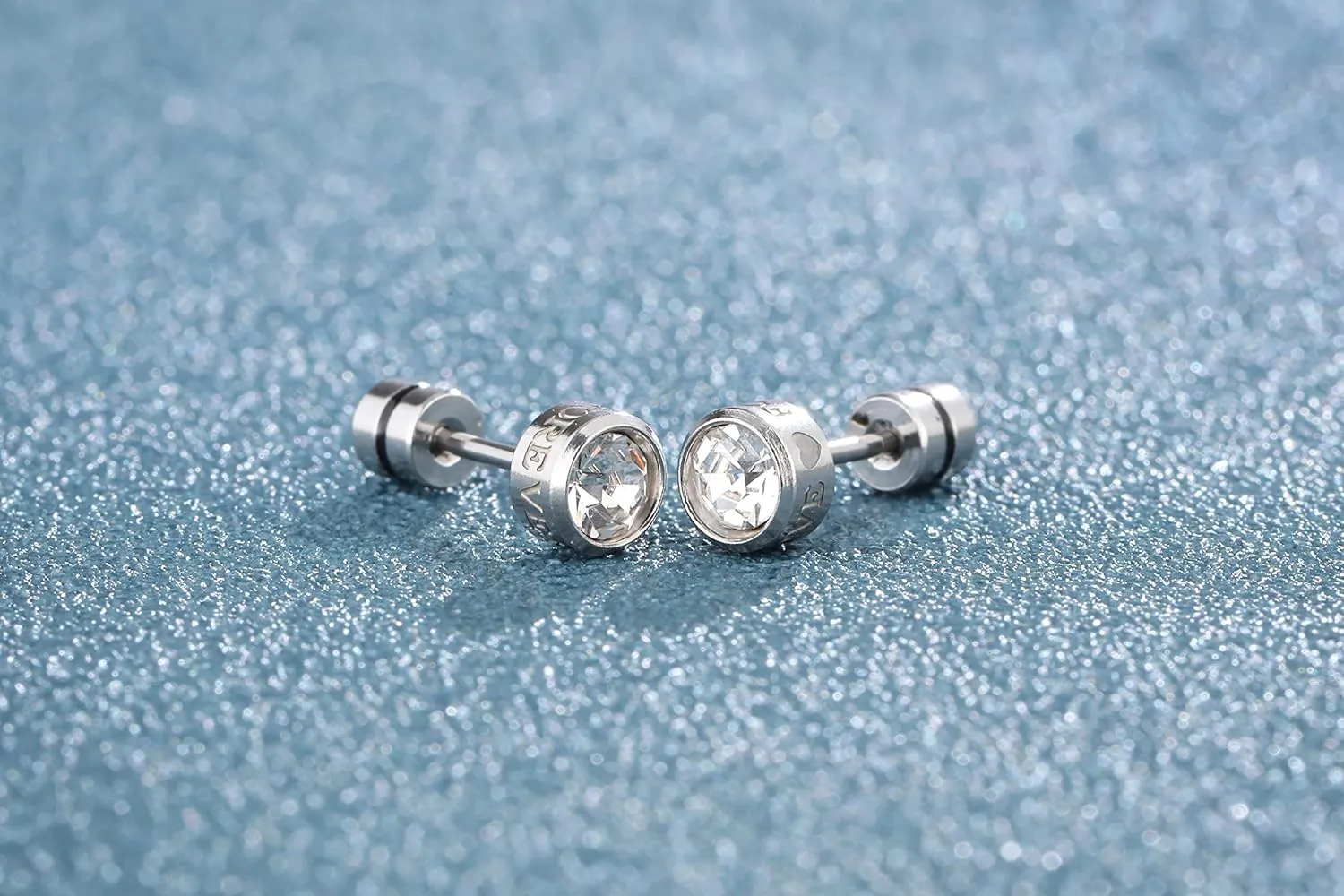 Hopply 3 Pairs Hypoallergenic Titanium Screw Back Earrings Cubic Zirconia Studs for Women Men,20G 20G Helix Piercing Post Surgical Stainless Steel Cartilage Earrings for Sensitive Ears