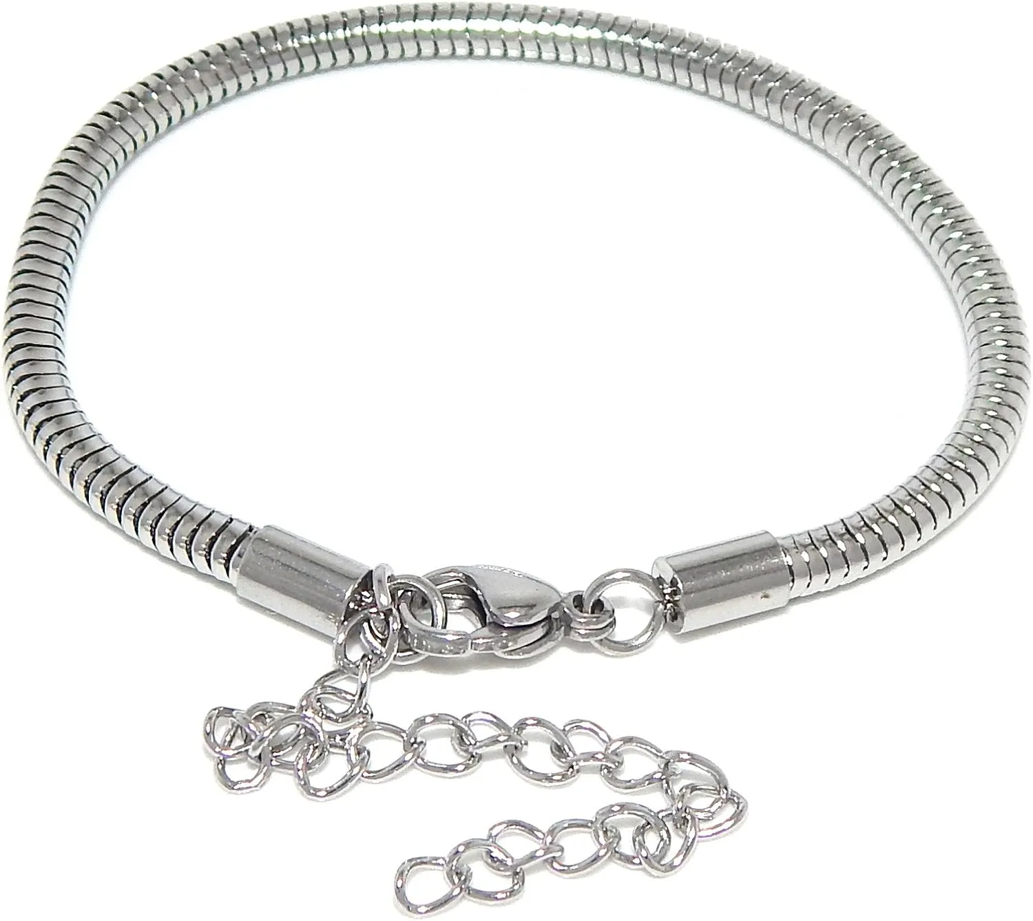 ICYROSE Stainless Steel Starter Charm Bracelet for Kids European Style Clasp
