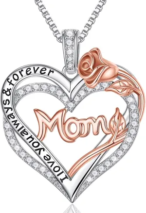 Iefil Jewelry Gifts for Women - 925 Sterling Silver Birthstone Necklace, Birthstone Jewelry for Women, Birthday Gifts for Mom/Grandma/Daughter/Sisters