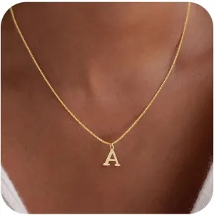 Initial Necklace for Women Dainty Initial Pendant Necklace Gold Charm Necklaces Simple Small Letter Necklace Birthday Personalized Necklace