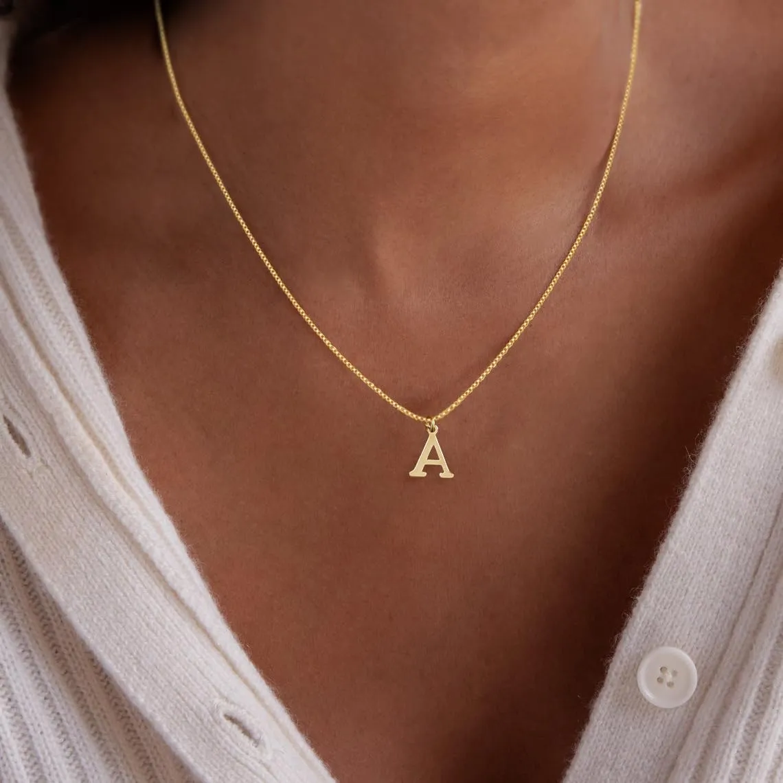 Initial Necklace for Women Dainty Initial Pendant Necklace Gold Charm Necklaces Simple Small Letter Necklace Birthday Personalized Necklace