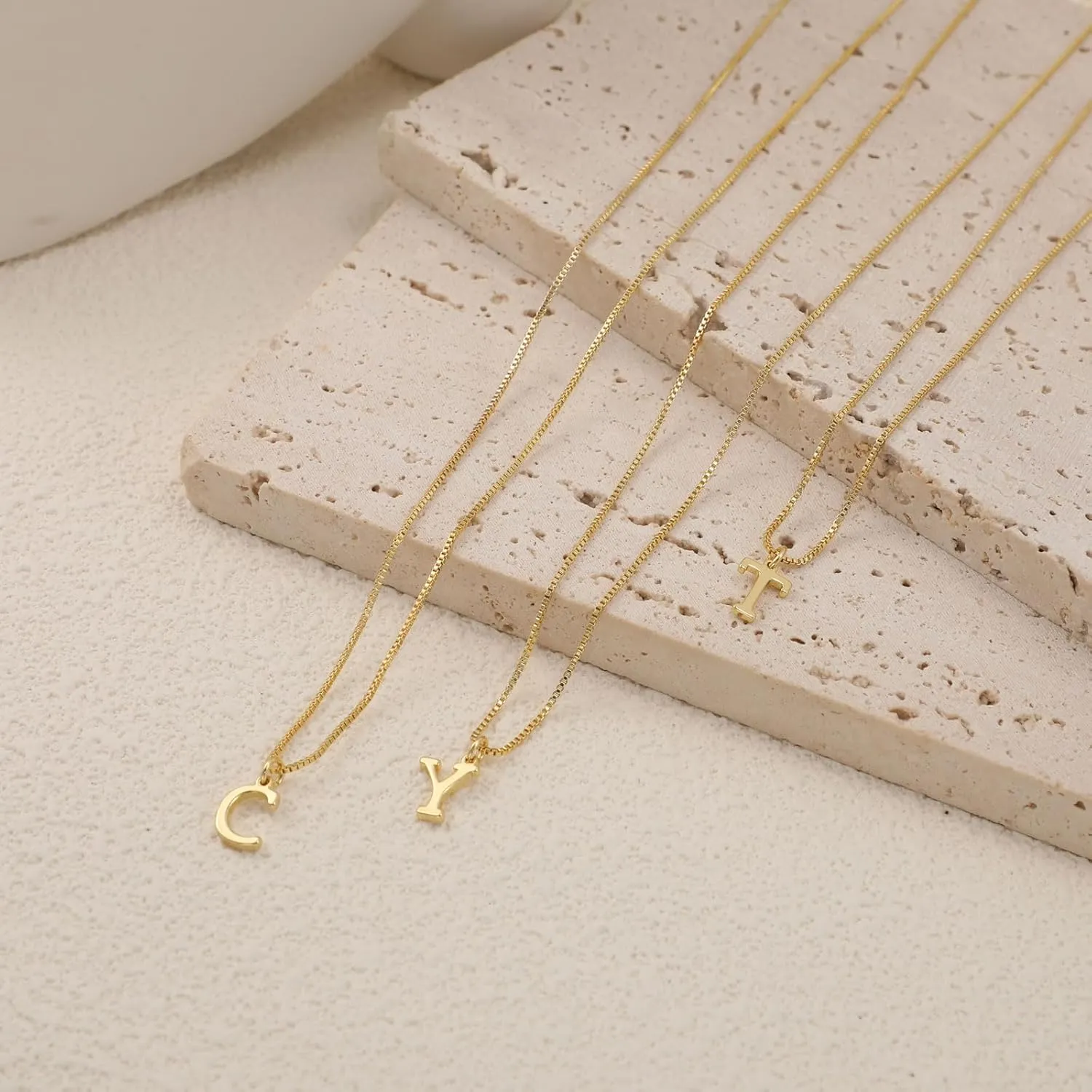 Initial Necklace for Women Dainty Initial Pendant Necklace Gold Charm Necklaces Simple Small Letter Necklace Birthday Personalized Necklace