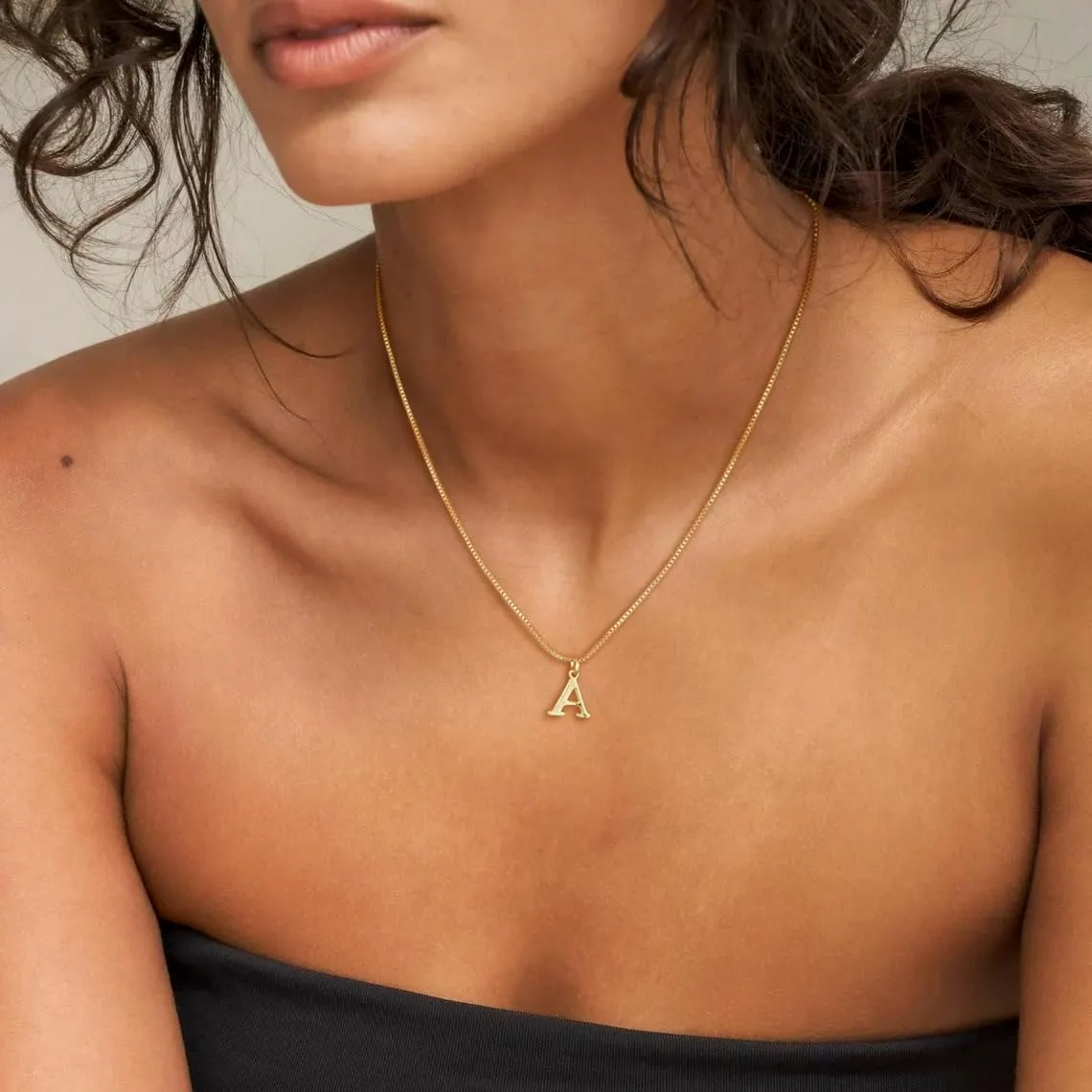 Initial Necklace for Women Dainty Initial Pendant Necklace Gold Charm Necklaces Simple Small Letter Necklace Birthday Personalized Necklace